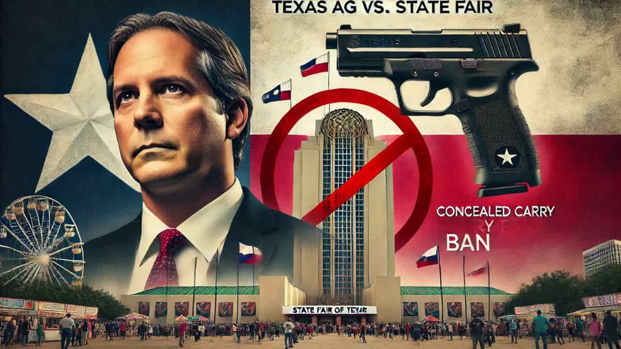 Texas AG Ken Paxton Challenges State Fairs Concealed Carry Ban Legal Battle Over Gun Rights