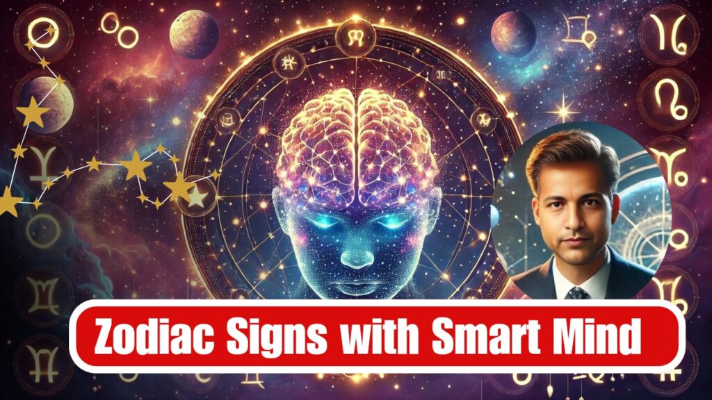 Zodiac sign with smart mind 